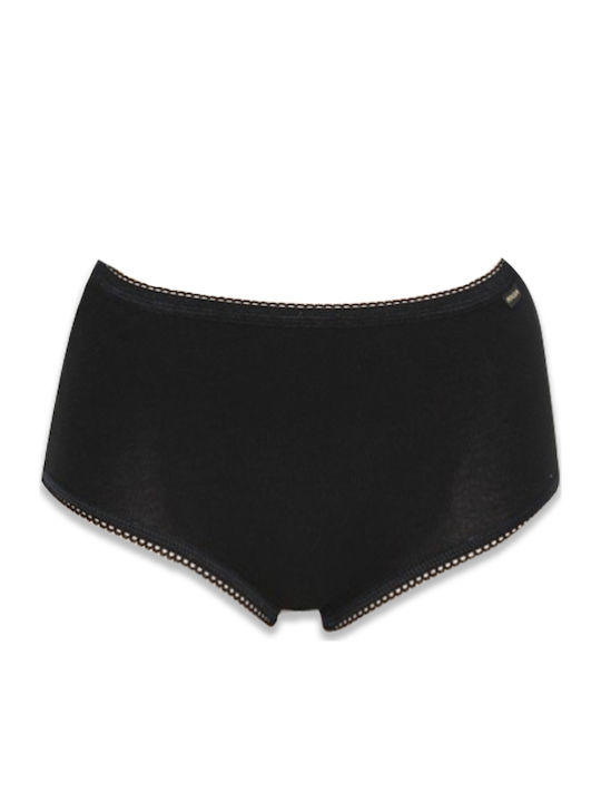 Βαμβακερά High Waist Women's Boxer 2Pack Black