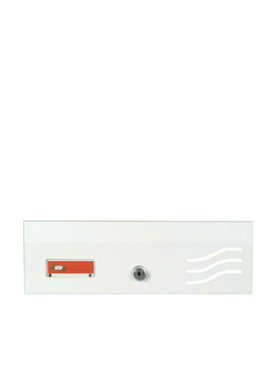 Viometal LTD Φλωρεντία 406 Mehrfamilienhaus Briefkasten Metallisch in Weiß Farbe 20x33x12cm