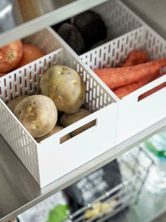 Yamazaki Plastic White Storage Basket 32x15.3x12.2cm