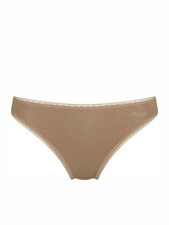 Go H Tai Βαμβακερά Γυναικεία Slip 2Pack Καφέ