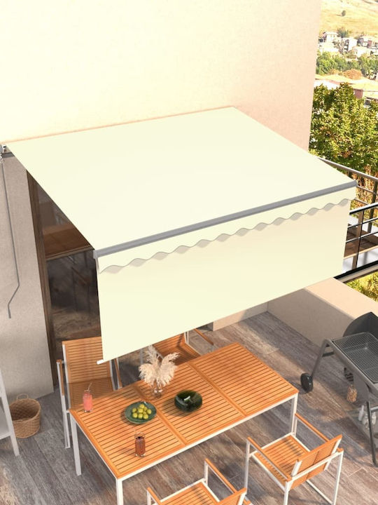 vidaXL Τέντα Βεράντας Κρεμ 3x2.5m