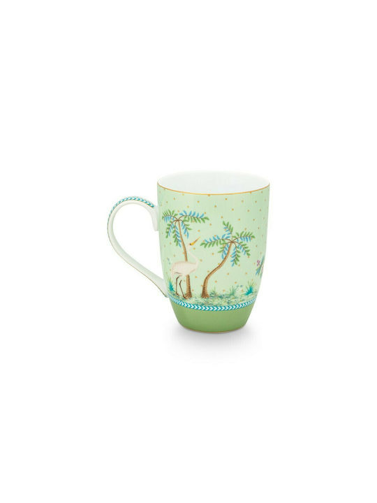 PiP Studio Jolie Tasse aus Porzellan Grün 350ml 1Stück