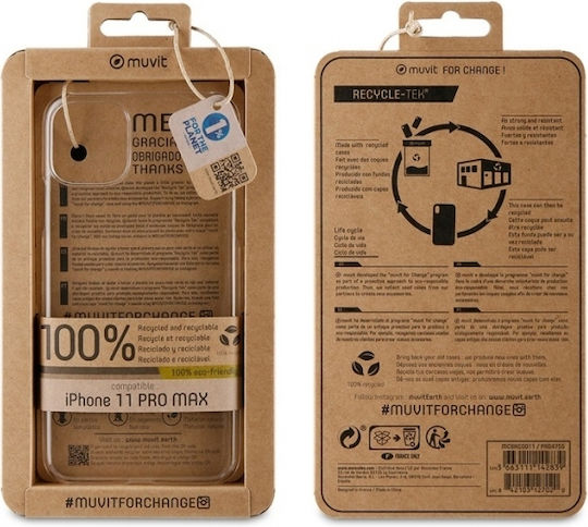Muvit Recycletek Back Cover Πλαστικό Διάφανο (iPhone 11 Pro Max)