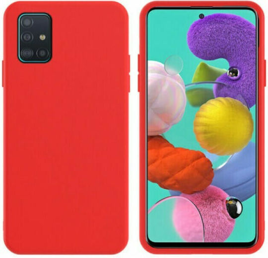 Liquid Umschlag Rückseite Silikon Rot (Galaxy A31)