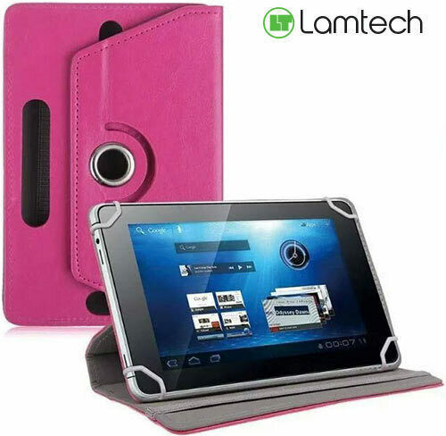 Lamtech Rotating Flip Cover Περιστρεφόμενη Ροζ (Universal 10")