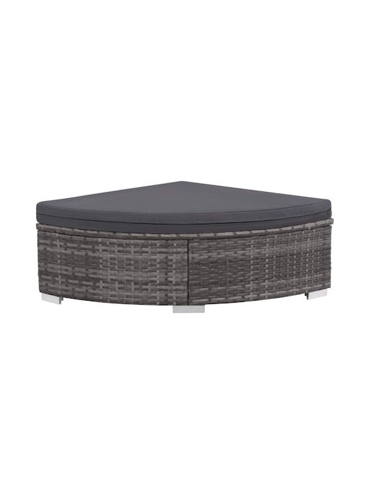 Canapea De Colț Pentru Exterior Din Rattan Cu Perne 70x70x54cm