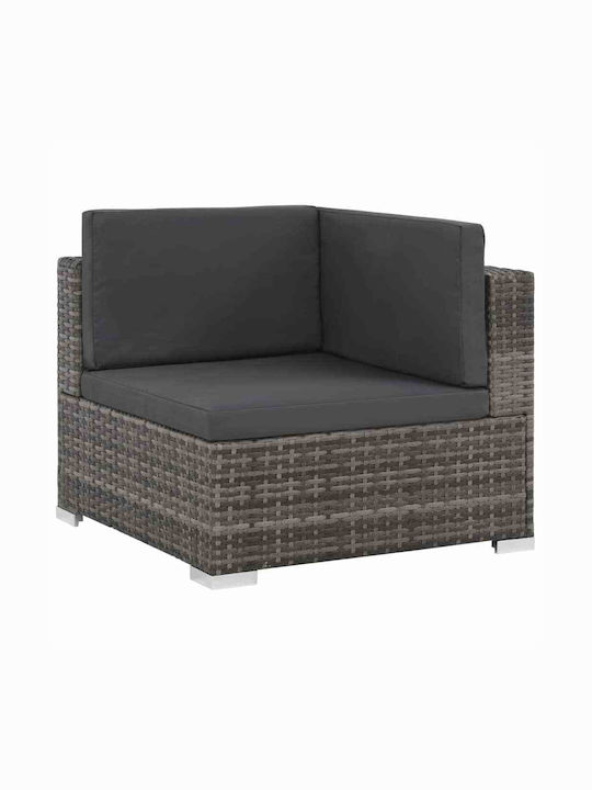 Canapea De Colț Pentru Exterior Din Rattan Cu Perne 70x70x54cm