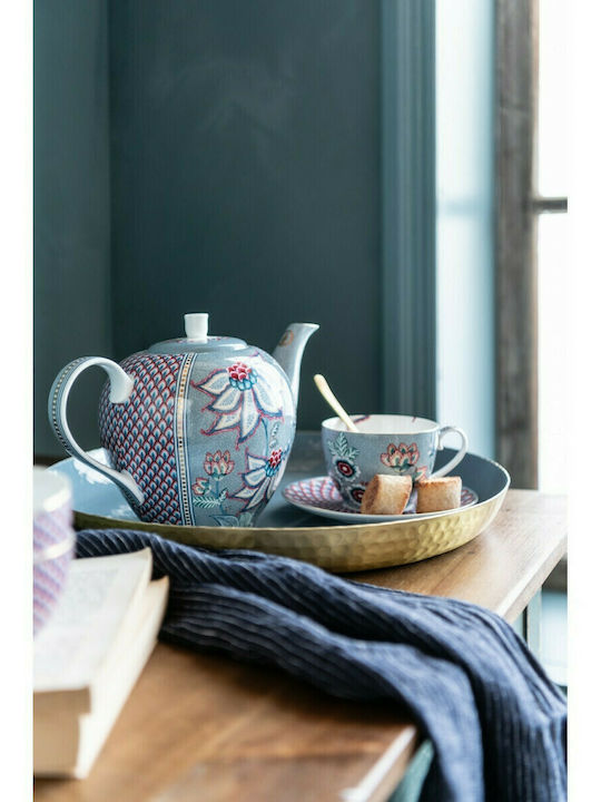 PiP Studio Flower Festival Teapot Porcelain Blue 1600ml