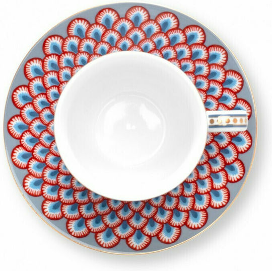 PiP Studio Flower Festival Cup Espresso Porcelain Blue 120ml