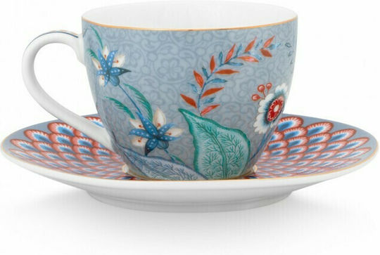 PiP Studio Flower Festival Cup Espresso Porcelain Blue 120ml