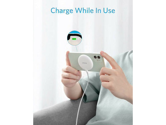Anker Magsafe Ladegerät und Kabel USB-C 7.5W Weißs (PowerWave Magnetic Pad Lite)