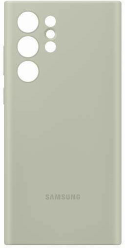 Samsung Silicone Cover Umschlag Rückseite Silikon Olive Green (Galaxy S22 Ultra 5G)