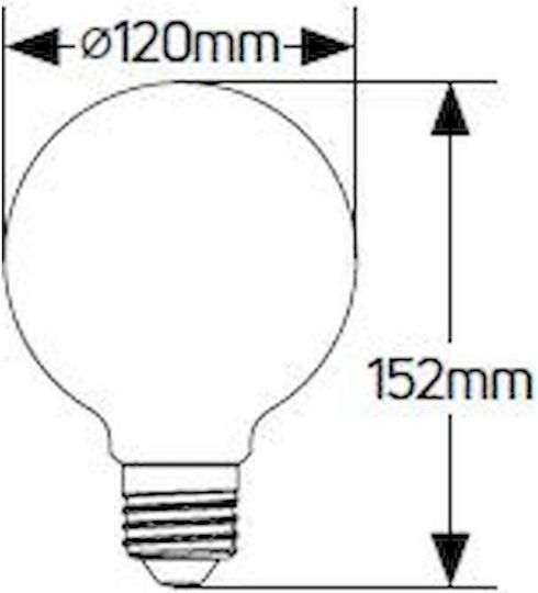 Geyer LED-Lampe 20W für Fassung E27 und Form G120 Warmes Weiß 2450lm