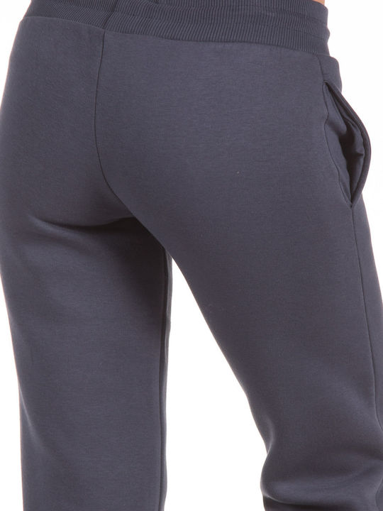 Supercotton Jogger Ink Παντελόνι Φόρμας με Λάστιχο Μπλε