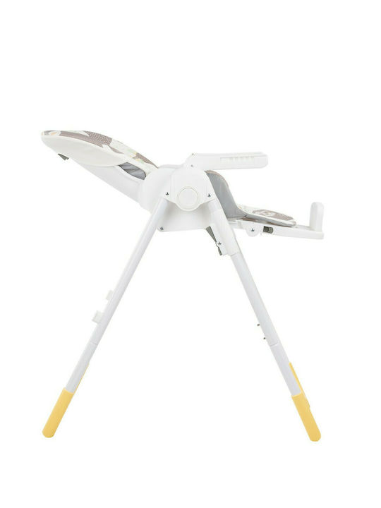 Kikka Boo Vitto Foldable Baby Highchair with Adjustable Height Yellow Sloth