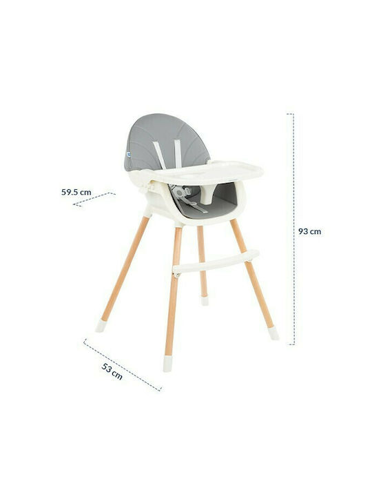Kikka Boo Nutri Wood Baby Hochstuhl 3 in 1 Blau