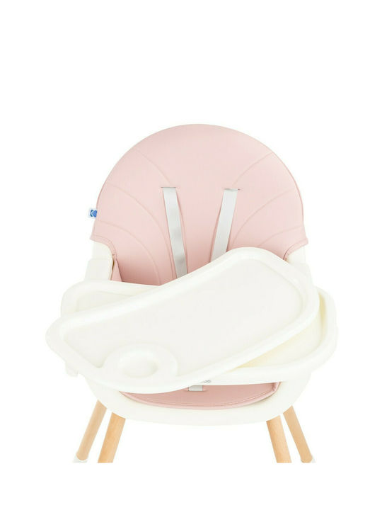 Kikka Boo Nutri Wood Baby Highchair 3 in 1 Pink