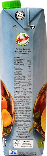 Amita Φρουτοποτό Πορτοκάλι / Μήλο / Βερίκοκο 1000ml