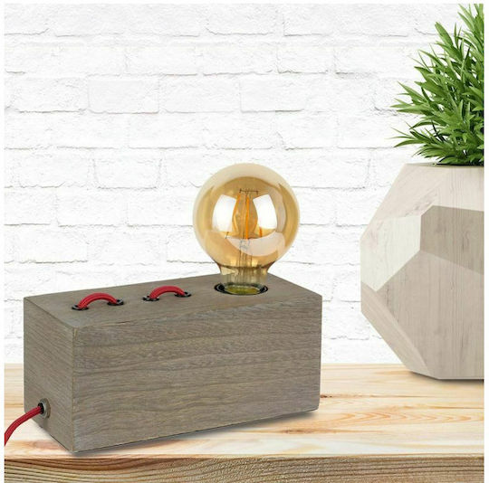 The Home Deco Factory Dekorative Lampe mit Fassung für E27 Lampe Braun