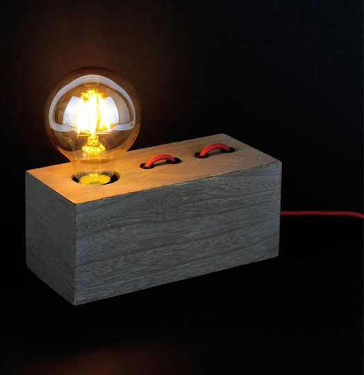 The Home Deco Factory Dekorative Lampe mit Fassung für E27 Lampe Braun
