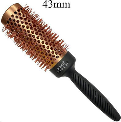 Sibel Ilumipro Innovative Heat-Reactive Hair Straightening Brush 43mm Black