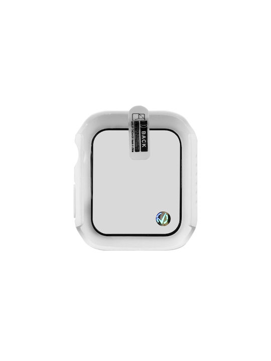 Volte-Tel Edge Cover with Key Plastikhülle mit Glas in Weiß Farbe für Apple Watch 45mm