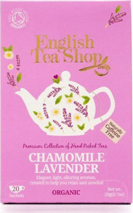 English Tea Shop Organic Chamomile Lavender Tea Amestec de ierburi Produs organic 20 Pungi 20gr