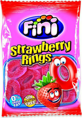 Fini Confectionery Rings with Strawberry Flavour Gluten Free 100gr