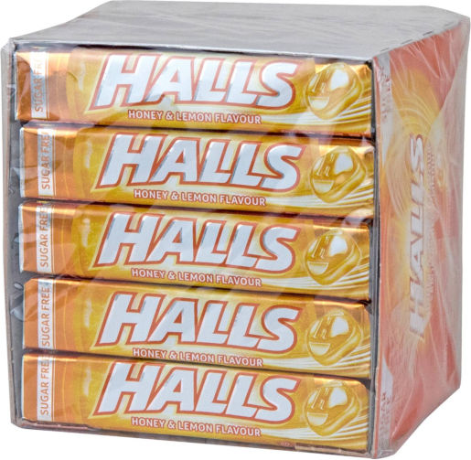 Halls Καραμέλες με Γεύση Μέλι / Λεμόνι Χωρίς Προσθήκη Ζάχαρης 20τμχ 33.5gr