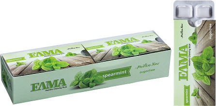 Elma Chewing gum with Flavor Spearmint No Added Sugar 10pcs 13gr