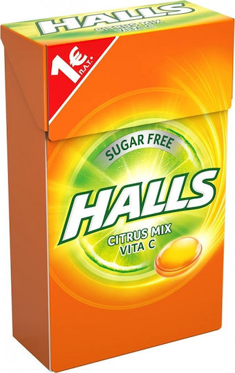 Halls Pastiluțe Pastiluțe Vita-C cu Aromă de Mix de fructe Fără adaos de zahăr 1buc 28gr