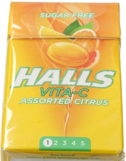Halls Vita-C Candies with Fruit Mix Flavour No Added Sugar 28g