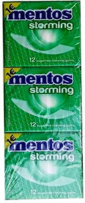 Mentos 12 Chewing gum Storming with Δυόσμο Flavour Sugar Free 12pcs 33gr