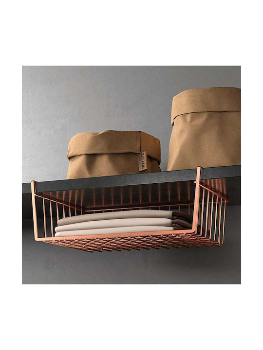 Metaltex Kanguro Kitchen Organizer Racks Metallic in Rose Gold Colour 14x40x14cm