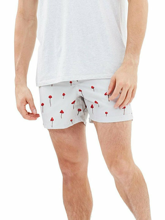 Moshi Moshi Men's Swimwear Shorts White with Patterns