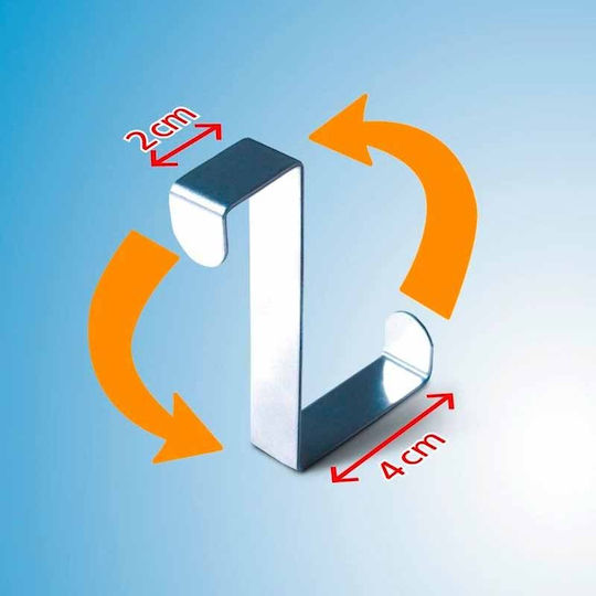 Wenko Cremastă de Ușă cu Un Singur Cârlig Inox 6x6x6cm 6 Bucăți