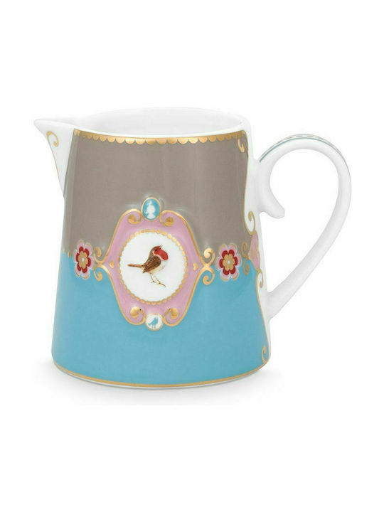 PiP Studio Love Birds Medallion Cană pentru lapte de Servire din Porțelan Blue-Khaki 1buc