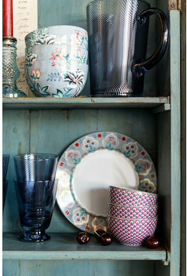 PiP Studio Flower Festival Сервизна Плато от Порцелан Light Blue с Диаметър 32бр 1бр