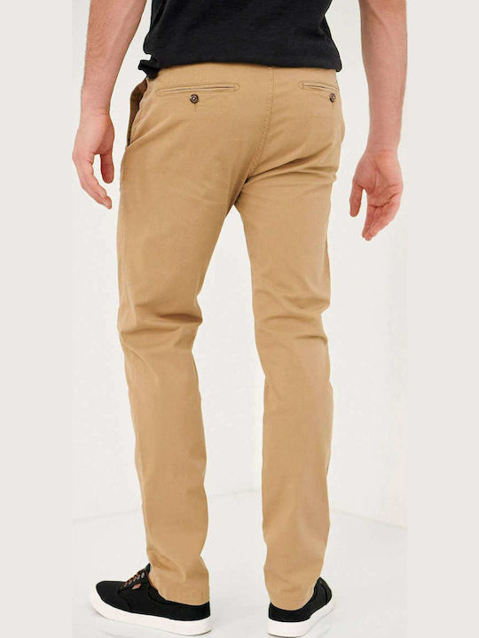 Hose Chino Elastisch in Normaler Passform Beige