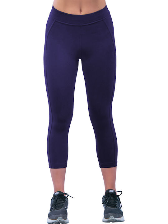 Women's Cropped Training Legging Navy Blue