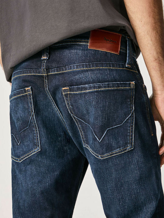 Cash 34 Men's Jeans Pants with Regular Straight Fit Blue