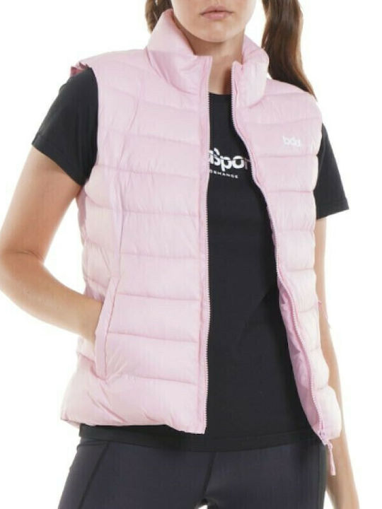 Scurtă Jachetă de femei Fără mâneci Puffer Roz
