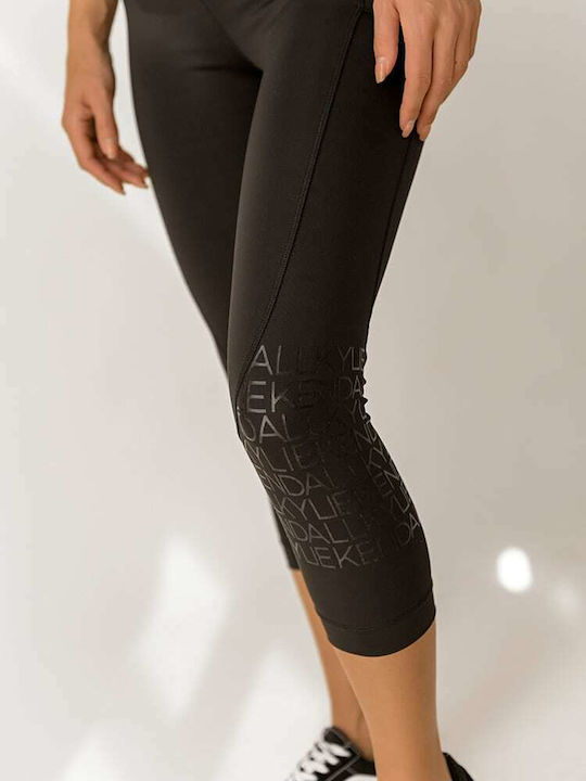 Frauen Capri Leggings Schwarz