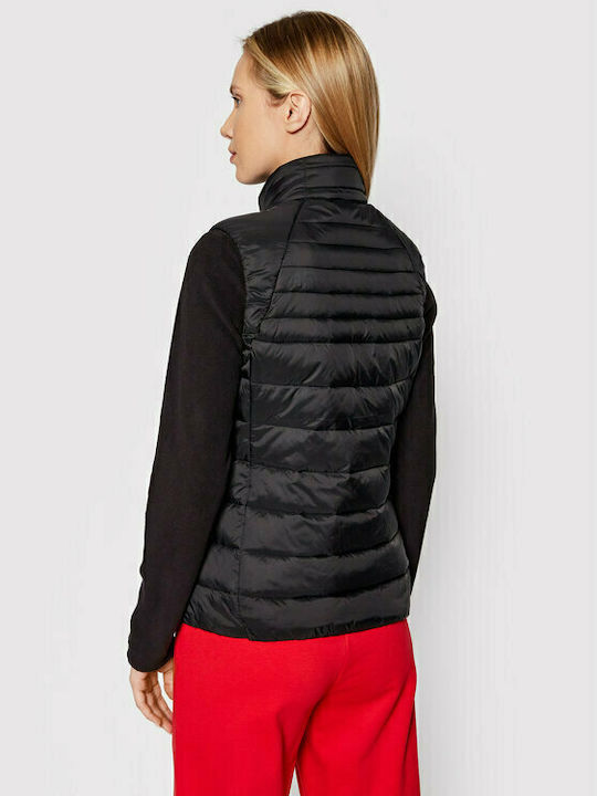 4F Kurz Damen Ärmellos Puffer Jacke für Winter Schwarz