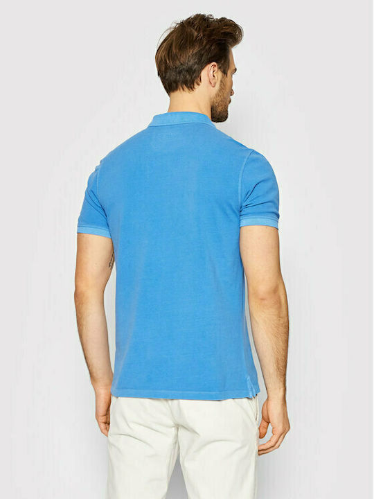 Guess Men's Short Sleeve Blouse Polo Blue