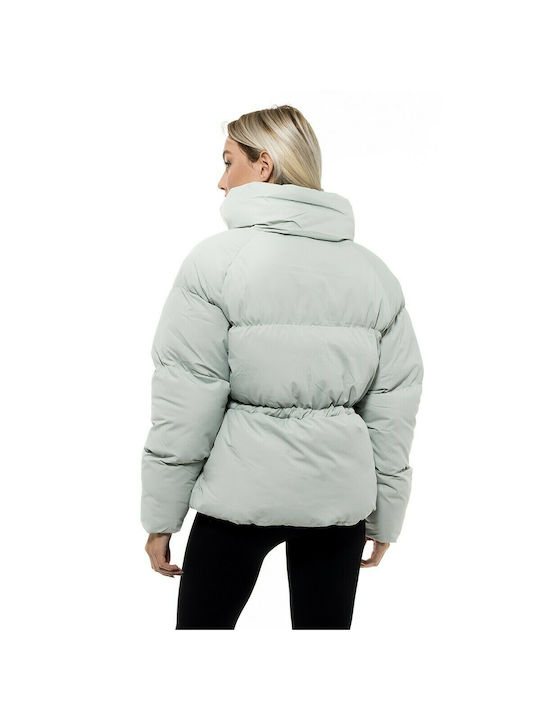 Biston Women's Short Puffer Jacket for Winter Green