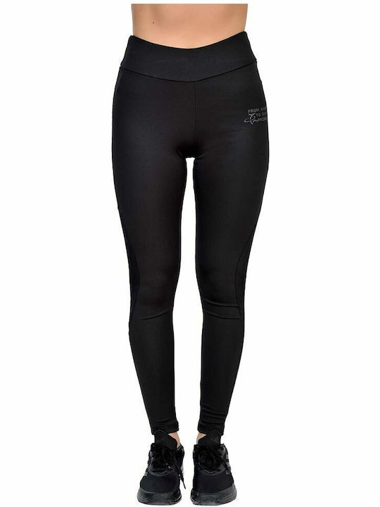 Scuba & Zakar North Schulung Frauen Lang Leggings Schwarz