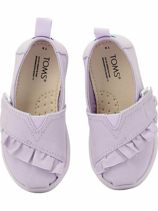 Kids Espradrilles with Hoop & Loop Closure Purple Alpargata