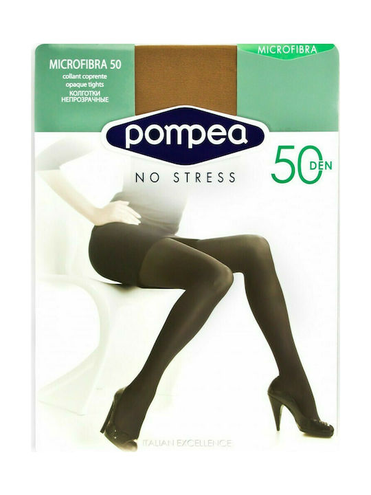 Pompea Microfibra Women's Pantyhose 50 Den Brown