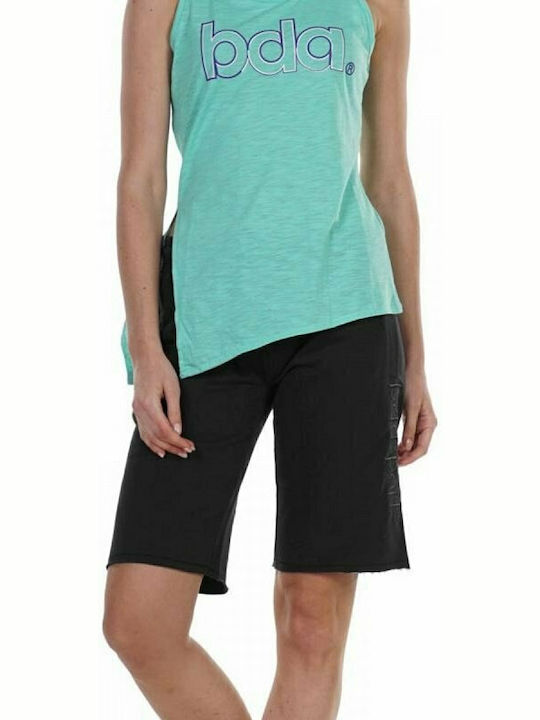 Women's Sporty Bermuda Shorts Terry Black